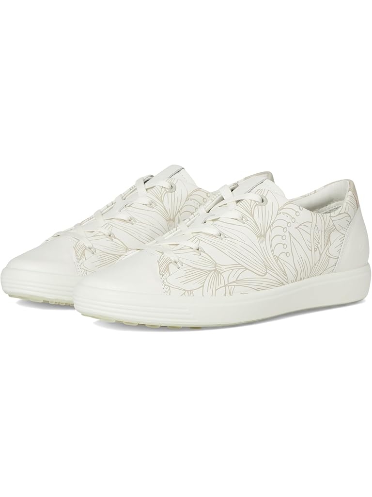 White ECCO Soft 7 Floral Sneaker