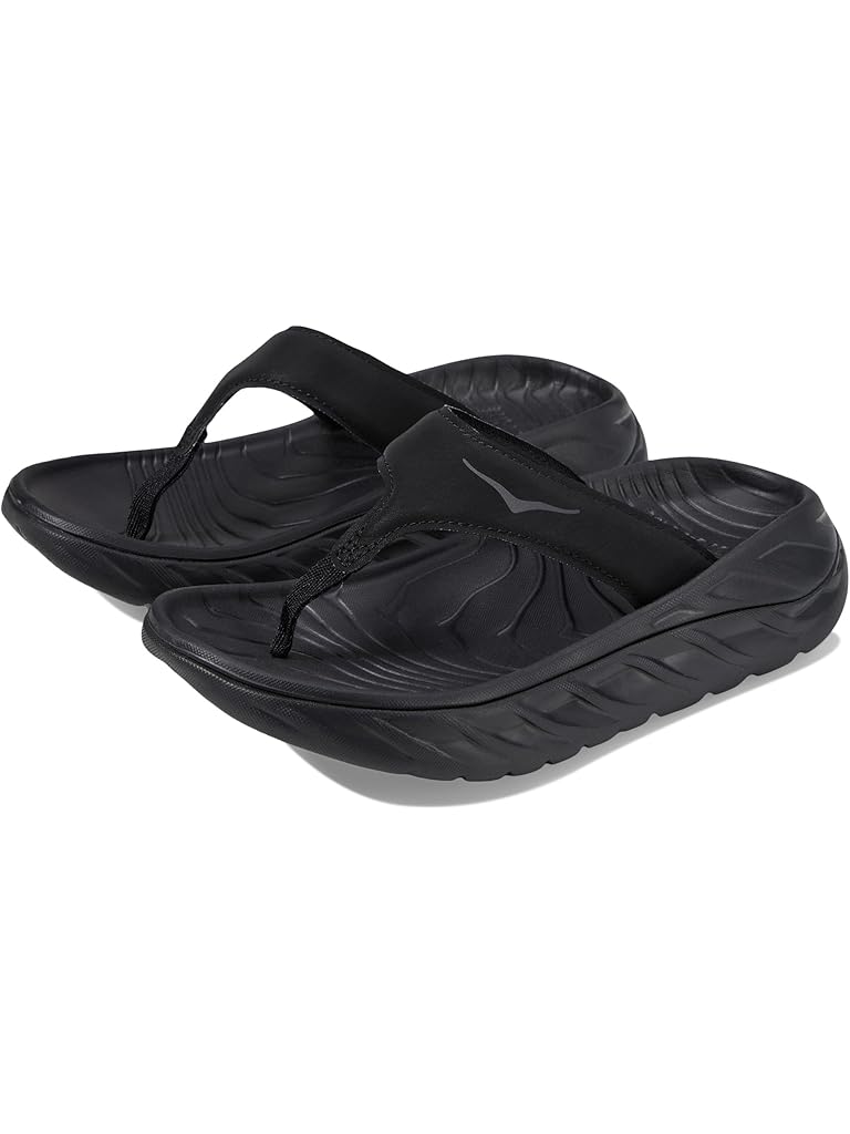 Black Hoka Ora Recovery Flip