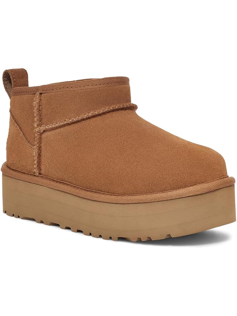 Brown UGG Classic Ultra Mini Platform (Little Kid/Big Kid)