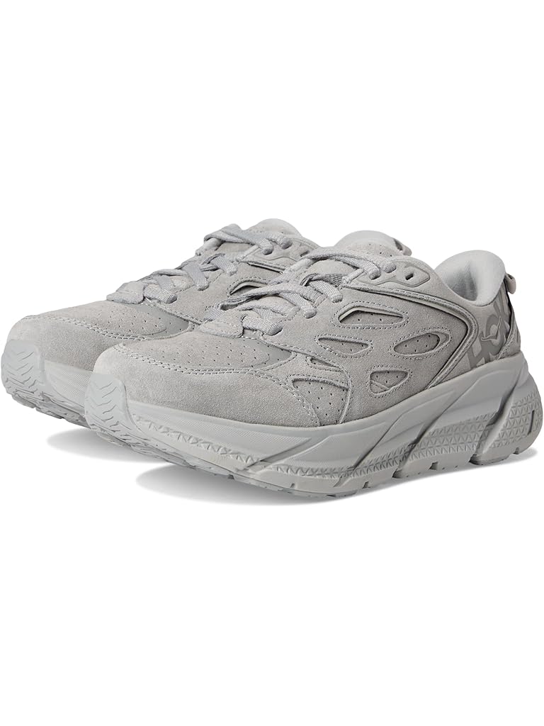 Gray Hoka Clifton L Suede