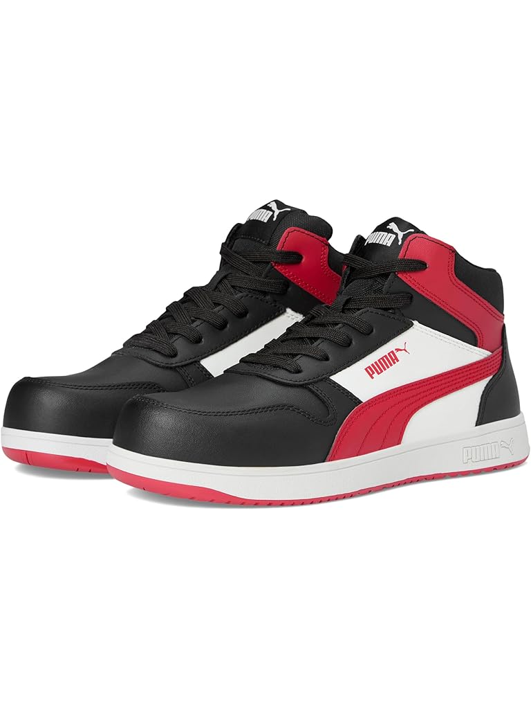 Black PUMA Frontcourt Leather Mid ASTM EH