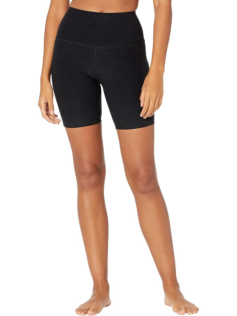 Black Beyond Yoga Spacedye Team Pockets High Waisted Biker Shorts