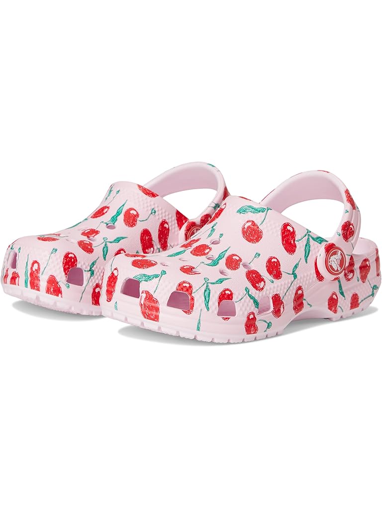 Pink Crocs Classic Clogs with Patterns and Graphics (Toddler)