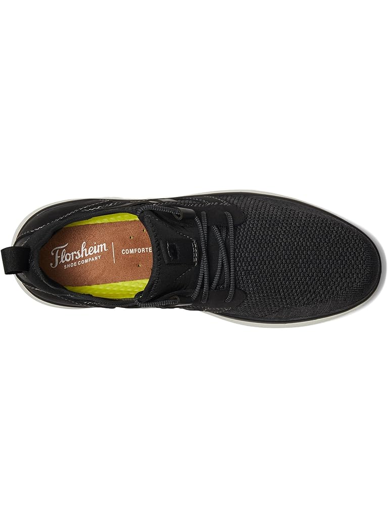 Black Florsheim Venture Knit Plain Toe Sneaker