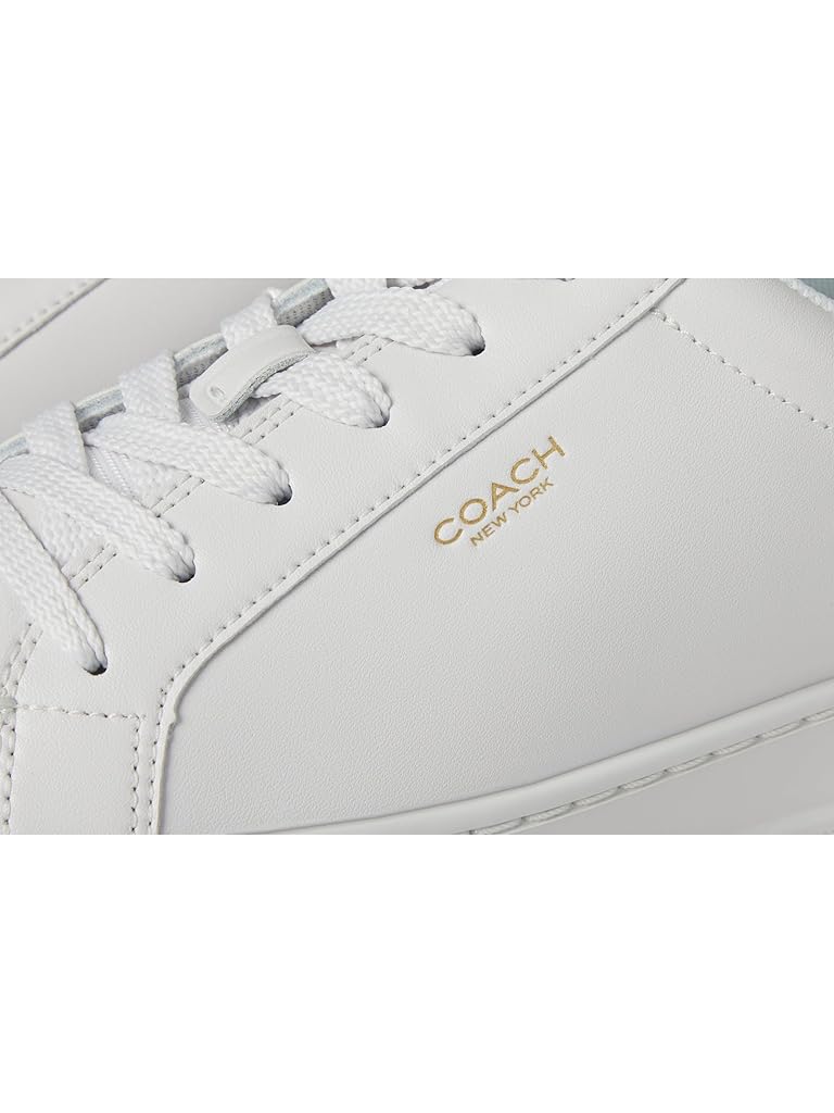 White COACH High Line Leather Sneaker