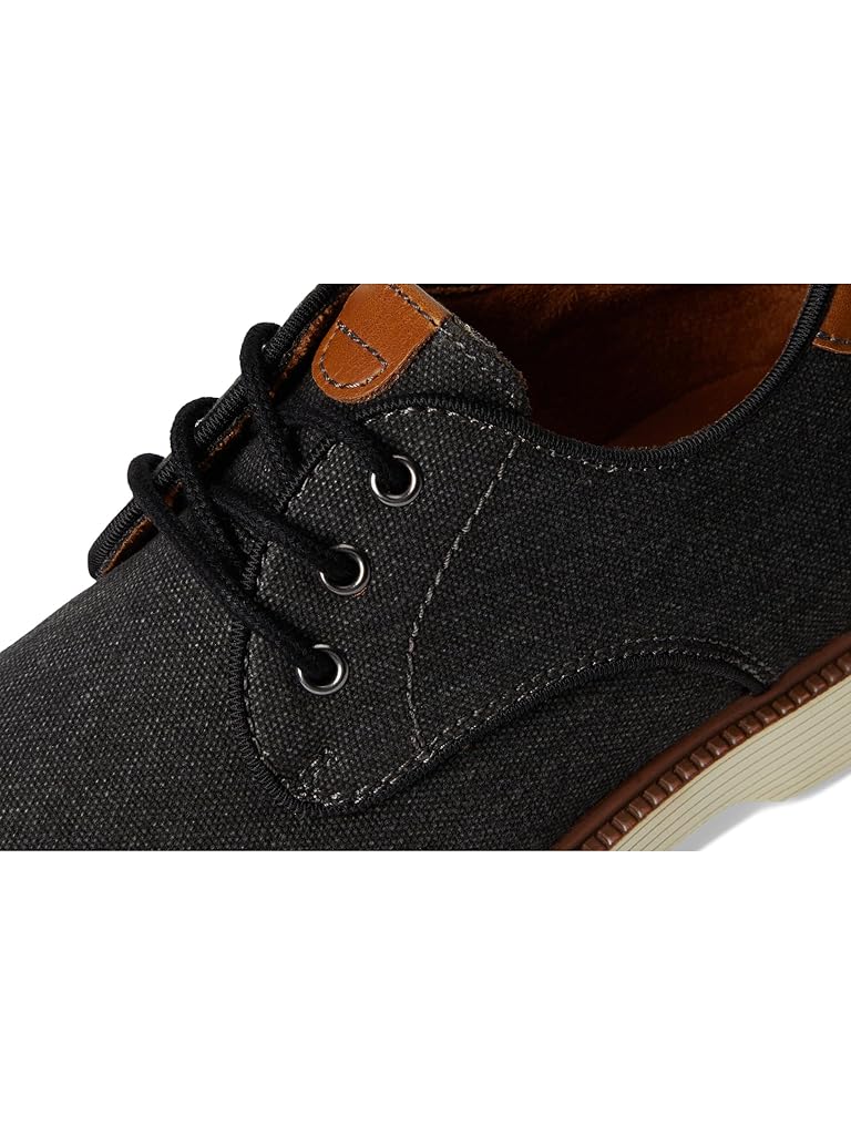 Black Florsheim Highland Canvas Plain Toe Oxford Jr. (Toddler/Little Kid/Big Kid)