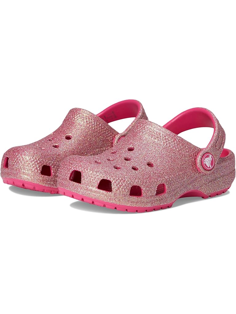 Red Crocs Classic Glitter Clogs (Toddler)