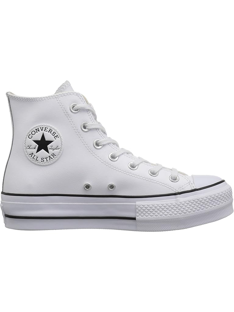 Gray Converse Chuck Taylor All Star High Top Platform Leather Sneaker