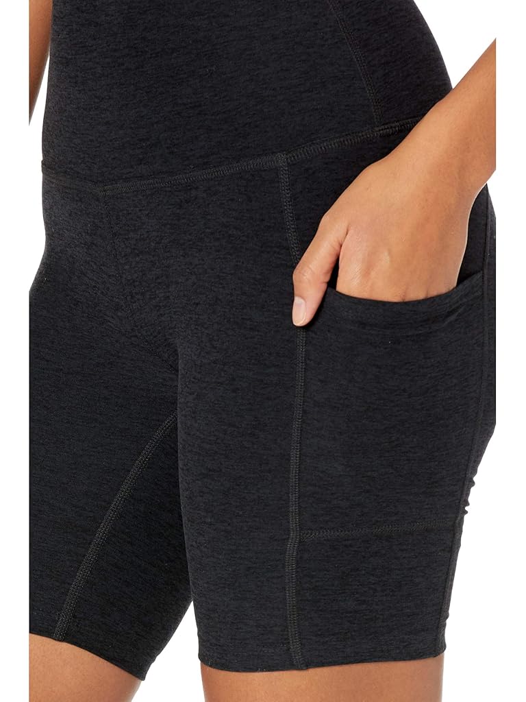Black Beyond Yoga Spacedye Team Pockets High Waisted Biker Shorts