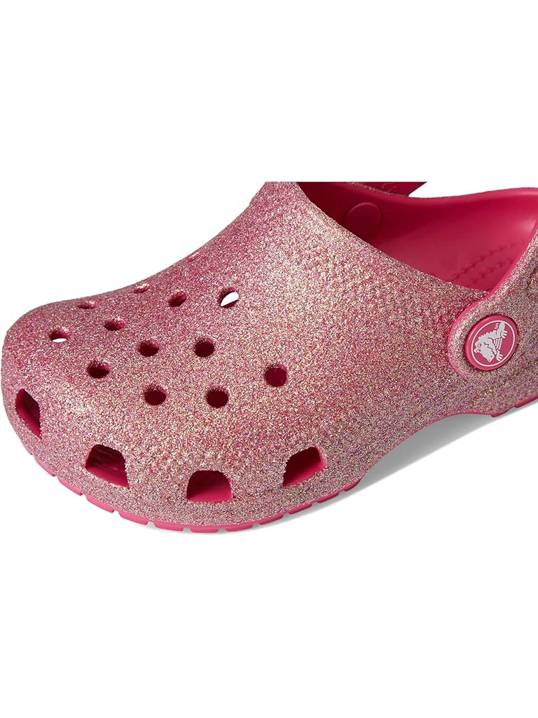 Red Crocs Classic Glitter Clogs (Toddler)